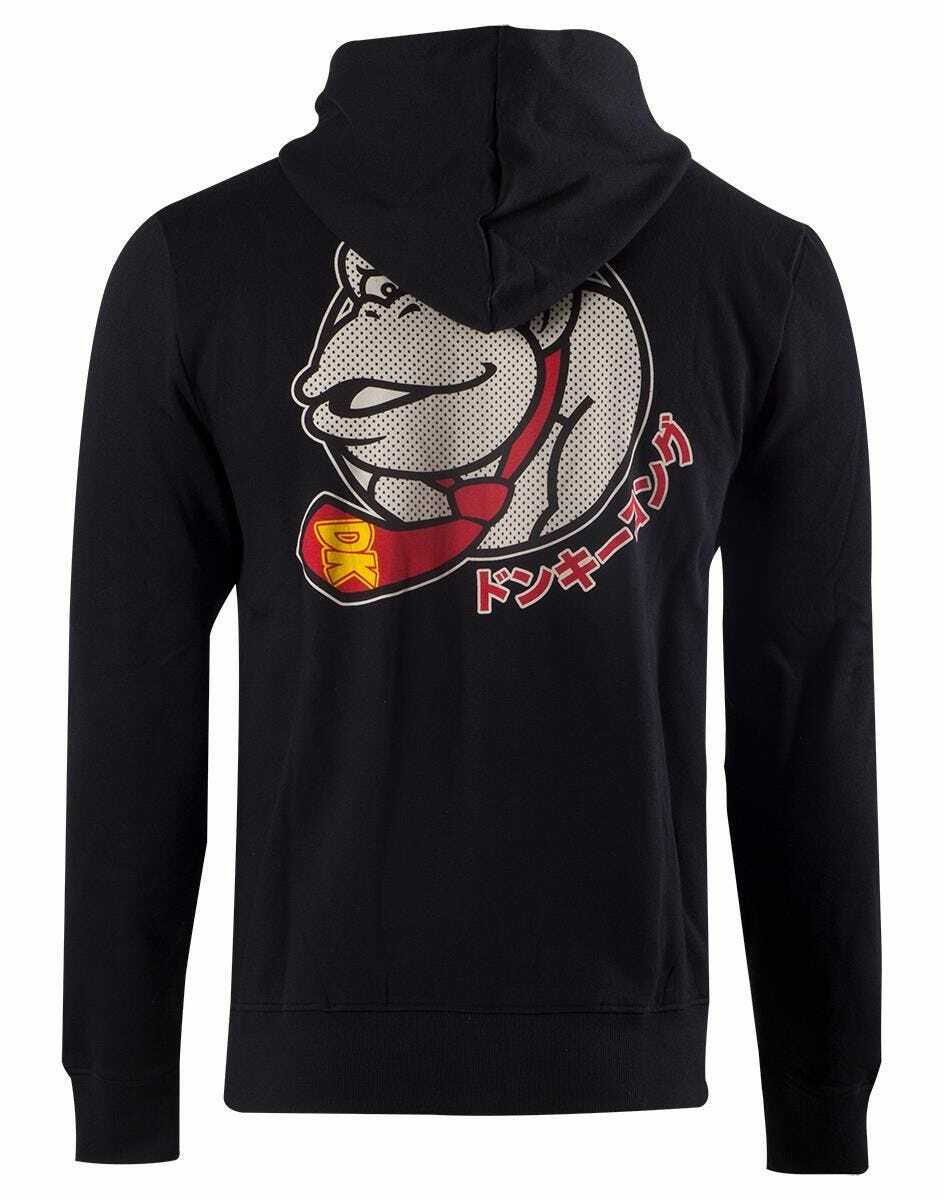 ★人気★【WILD DONKEY】★LOGO PRINTING HOODIE★パーカー★ NINTENDO DONKEY KONG DK LOGO BACK PRINT BLACK HOODIE FULL