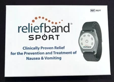 Relief band Sport,  Anti-Nausea Wristband - GRAY -  NEW  in BOX - READ DESCR.