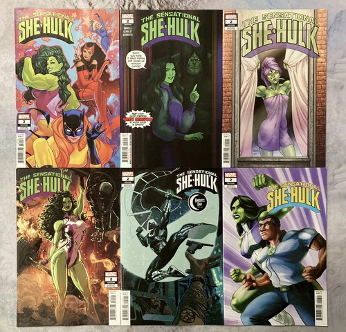 SENSATIONAL SHE-HULK #2 SET OF 6 1:25 DAUTHERMAN ANDREWS VARIANT MARVEL COMIC BA