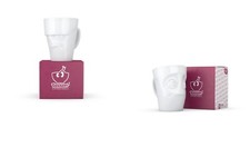 FIFTYEIGHT Henkelbecher - grummelig + verdutzt - Tasse weiß