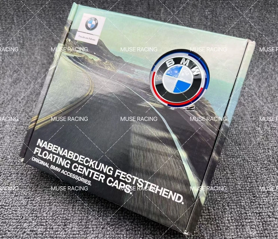 BMW 50th Anniversary Edition Floating Alloy Wheel Center  56mm 68mm Hub Caps - Image 3 of 3