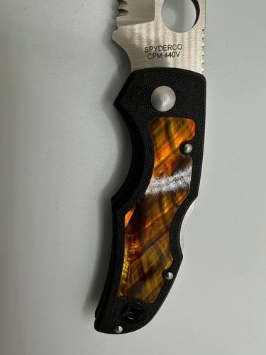 Neu Spyderco/Native 5/Wurzelbier Inlay G10/440V/C41GPSI/Auslauf selten - Bild 8 von 13