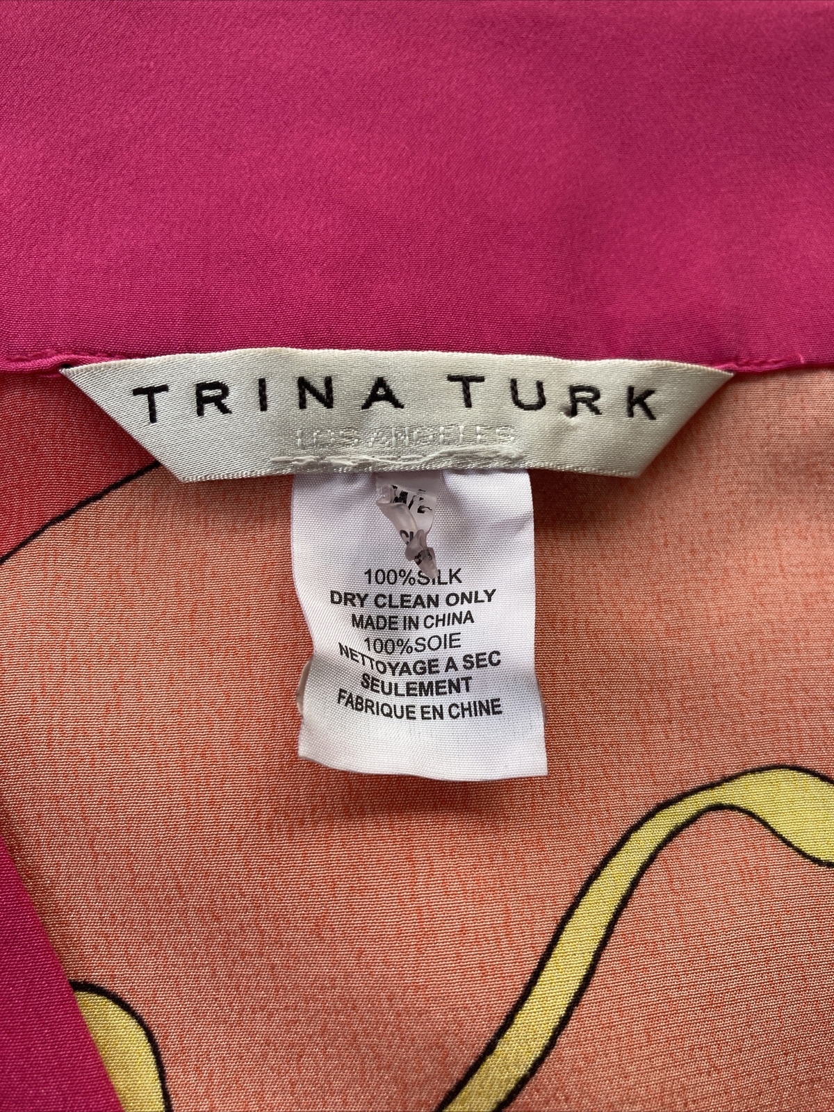 Trina Turk Floral Silk Theodora Caftan Top Dress Cover Up Women’s M/L