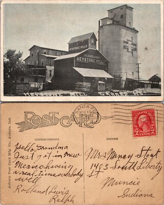 Keystone Mills Grain Elevator Industrial Scene Santa Fe New Mexico NM Postcard