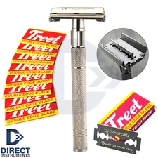 Butterfly Opening Double Edge Safety Razor Men Shaving Clean-Shave With Blades