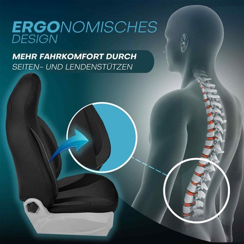 Fundas de asiento de autocaravana Pilot adecuadas para Dreamer D60 (negro) - Imagen 5 de 11