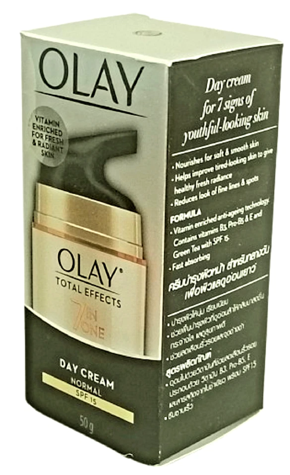 OLAY TOTAL EFFECTS 7 In One Day Cream Normal SPF15 Moisturiser reduce rugas 50 g - Image 3 of 4