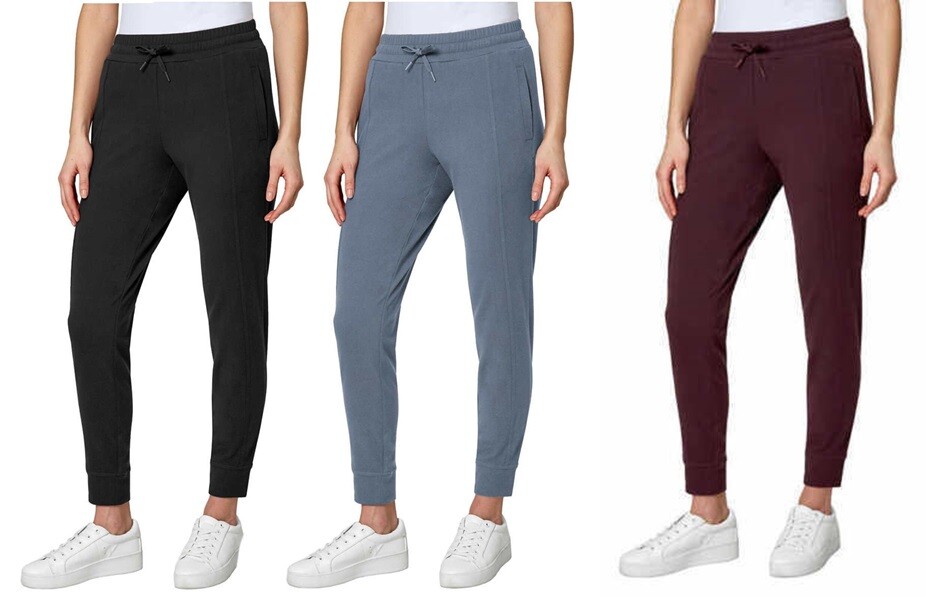 Mondetta Women's High Waist Active Pants Side Pockets Soft Fleece