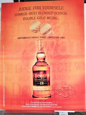 DEWARS SPECIAL RESERVE 12 YEAR SCOTCH ORIGINAL VTG 2002 AD, | eBay