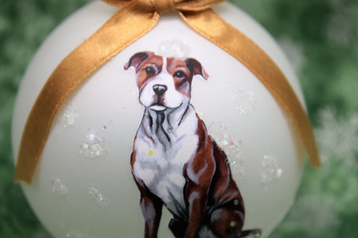 Bull terrier top christmas ornaments