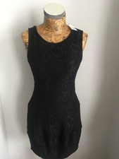 WAREHOUSE DRESS Black lace Bodycon tulip skirt short mini UK 6 NEW BNWT lbd £45