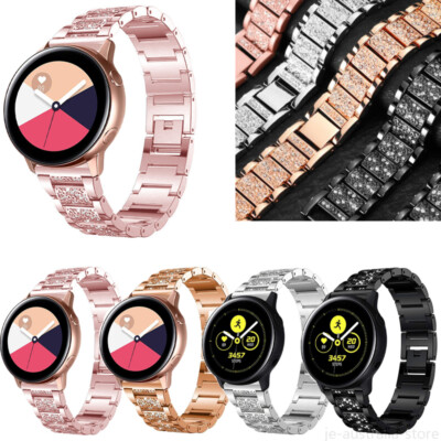 Shiny Watch Band Stainless Strap For Samsung Galaxy Watch 42 Active 1 2 40/44mm