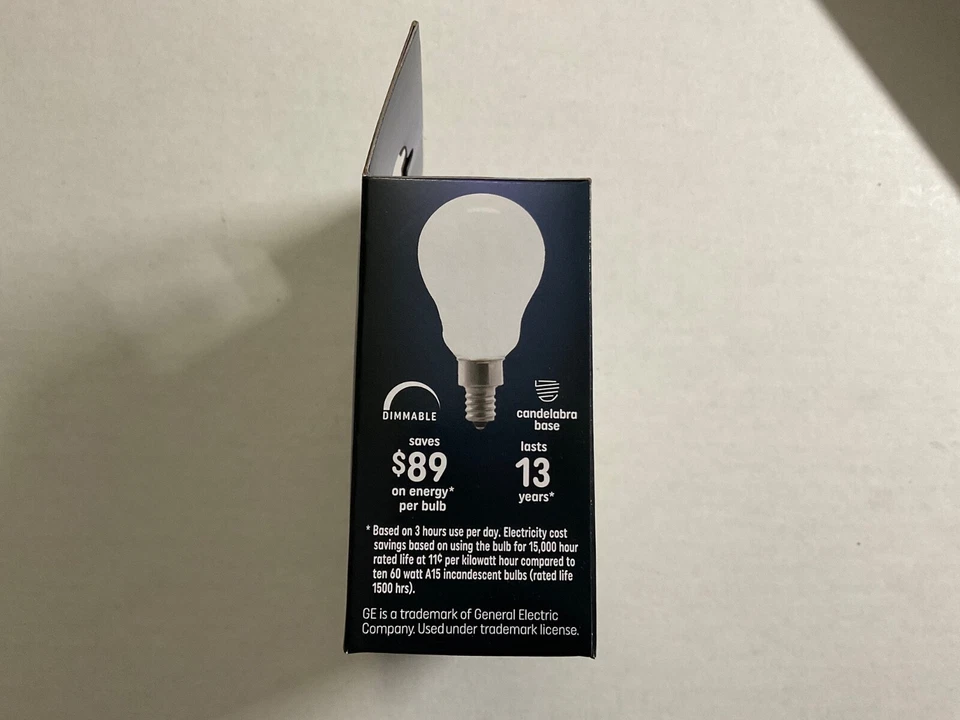 GE 24949 LED Bulb A15 E12 (Candelabra) Soft White 60 W Frosted X6- 2PKs - Image 3 of 4