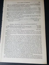 1886 original railroad report PEORIA DECATUR & EVANSVILLE RAILWAY Pekin Illinois