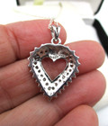 Kay Jeweler's Sterling Silver 35 Diamond Heart Pendant Necklace 18"in Box [N125] — photo 5