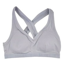 Calvin Klein Cotton Bralette Bra Logo Band QP2242R Light Blue Size Medium New