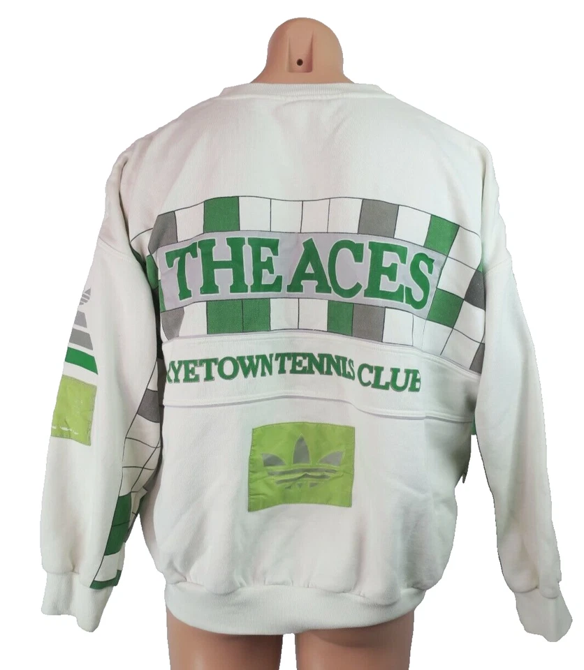 Lote De Colección Años 80 Adidas Ryetown Club de Tenis Sudadera y Bolsa de Gimnasio de Lona Talla XL Foto 3 de 4