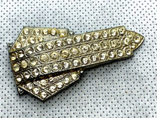 Antique  Art Deco 1920s Dress Clip Set with Diamante