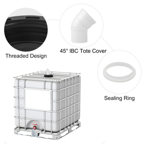 45° IBC Tote Tank Cover with Filter Tank Cap Ton Barrel Filter Lid Cover - Picture 3 of 6