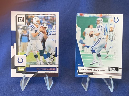 Peyton Manning 2 Card Lot 2022 Donruss #57 and Panini Playoff #62 Colts HOF - 第 1/5 張圖片