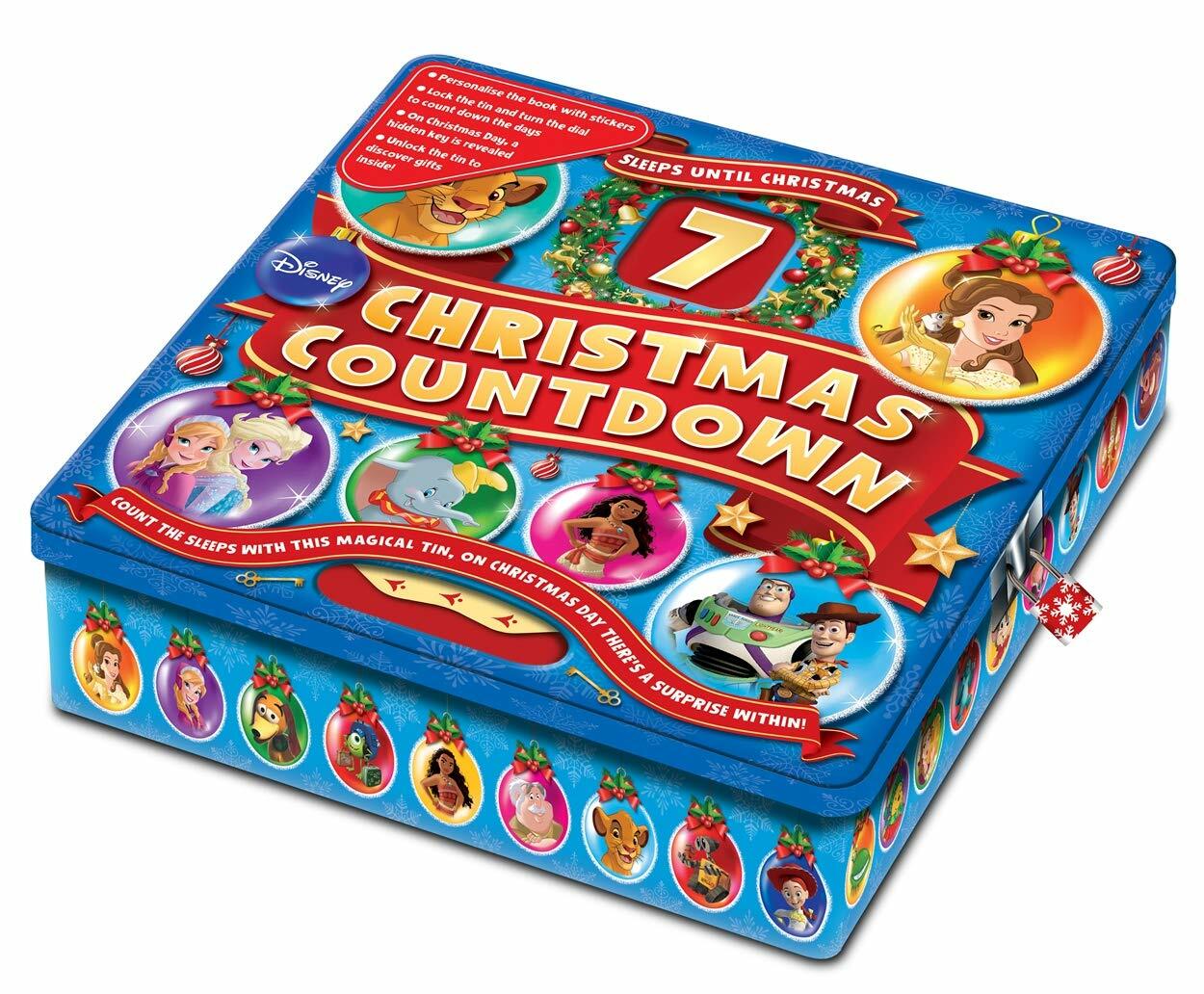 DISNEY Countdown to Christmas - Tin, Treasury & Stickers   NEW + *FREE P&P*