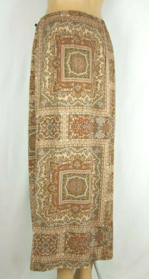 Talbots Petites Brown Patterned Long Flat Front W… - image 5