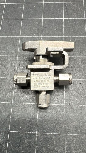 Swagelok P/N SS-41GXS2 1/8" 3-Wege Kugelhahn - BRANDNEU - Bild 1 von 2