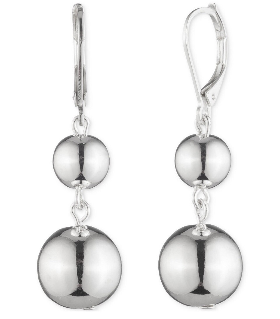 アクセサリー doubleRL POLORalph Lauren $42 LAUREN RALPH LAUREN SILVER TONE DOUBLE DROP EARRINGS M5