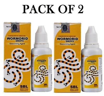 (Pack of 2) SBL Homeopathic Wormorid Drop for DeWorming Children 30ml Each
