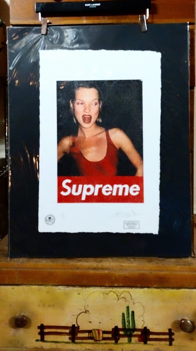 Kate Moss, Supreme, Limited Edition Print 22'x 15'x Signed