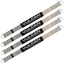 Car Tie Down Axle Strap - Wear Pad 2x36" 4 Pack Silver Series - 3300 lbs SWL