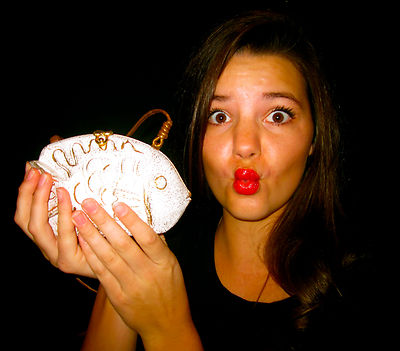 AUTHENTIC TIMMY WOODS MINIAUDIERE FISH LIPS SIGNED NUMBERED NWT PURSE CLUTCH BAG