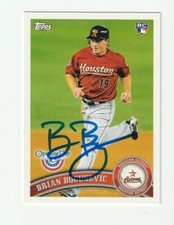 Brian Bogusevic Signed 2011 Topps Opening Day Card #56 Auto Astros Autograph COA
