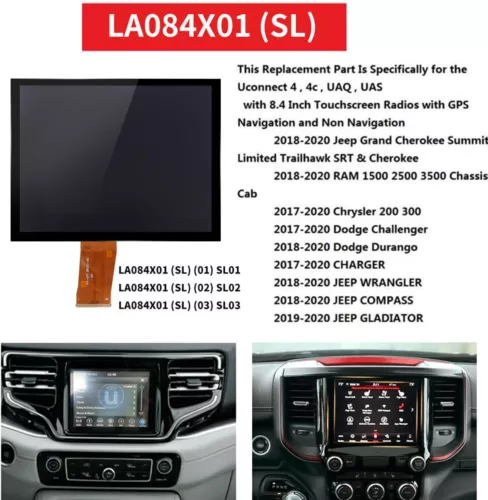 OEM 2017-22 8.4" Uconnect 4C UAQ LCD MONITOR Touch-Screen Radio Navigation New - Picture 2 of 16