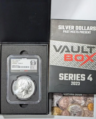 2021 NGC MS69 (NGCX 9.9) Peace Silver Dollar High Relief Vaultbox Series 4