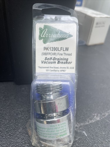 Arrowhead PK1390 Chrome Fine Thread Self Draining Vacuum Breaker 1-1/16 in Inlet