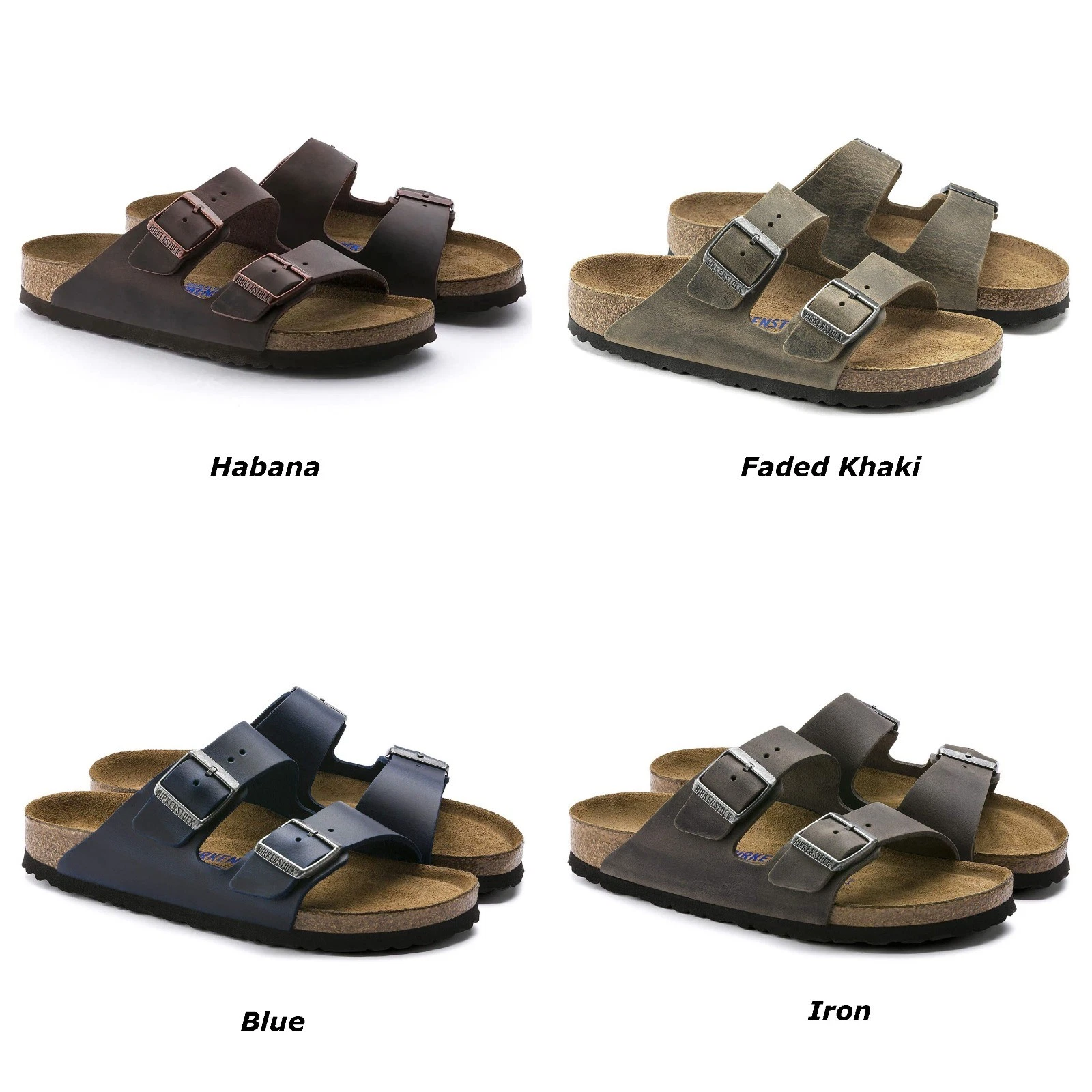 Birkenstock Arizona Soft Footbed Oiled Leather Sandals Unisex Shoes Sizes 6–12