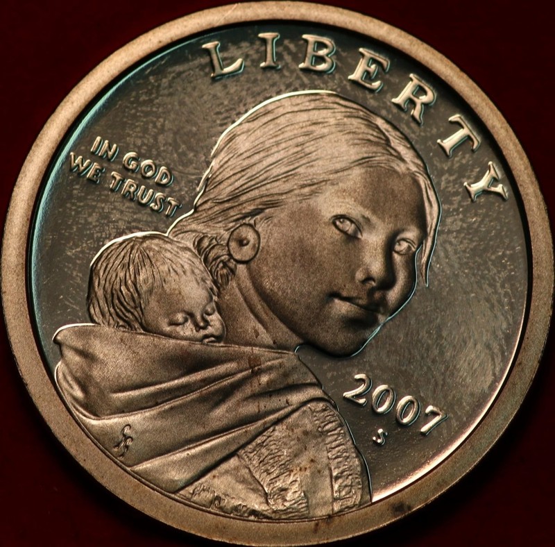 Uncirculated Proof 2007-S Clad Sacagawea Dollar