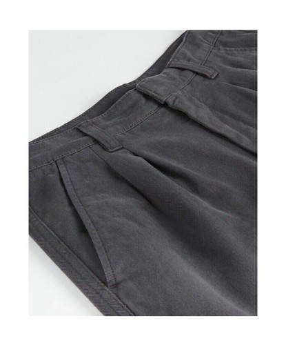 Ted Baker Orb Wide Leg Pleated Denim Chino Gray NWT $225  38R - Picture 7 of 13