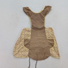 Vintage 70s Women's Smock Apron Small Brown FLAWS