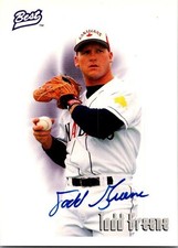 1995 Best Baseball Todd Greene Autograph Rookie Card. rookie card picture