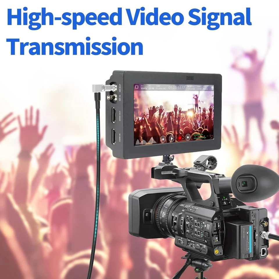 HD-SDI/3G/6G/ Belden 4855R Micro HD BNC Male to BNC Female Video Assist cable 2m - Image 4 of 4