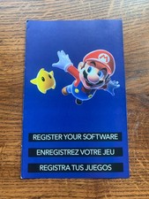Super Mario Galaxy Registration Insert Nintendo Wii Instruction Manual Only