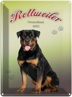 Blechschild 40X30 Cm Hund Rottweiler Deutschland 1850 Deko Geschenk Metall Schil