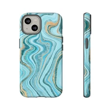  Blue Wave Design Cell Phone Case, Protective Cover, iPhone Case, Samsung Galaxy