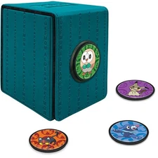 Ultra Pro Pokemon Alcove Click Box - ALOLA (4 Magnetic Badges, Holds 100 Cards)
