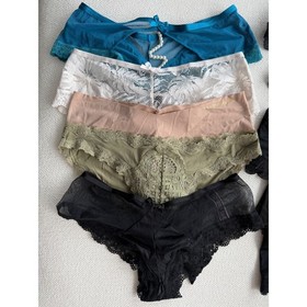 Victoria's Secret 10 Pc Panty Lot Size S Lace Mesh Cheeky Boyshort Lingerie