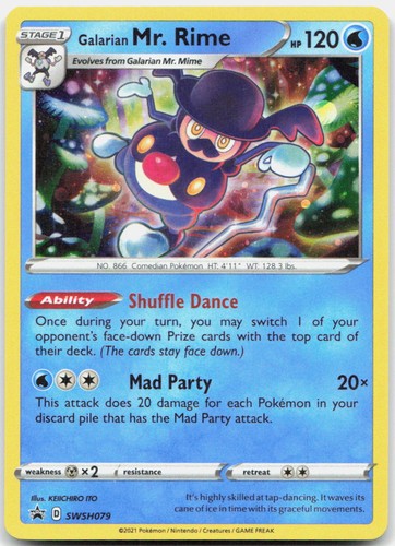 Galarian Mr. Rime SWSH079 Holo Promo Sword & Shield Promo Pokemon Lightly Played