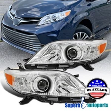 Fits 2011-2020 Toyota Sienna Projector Headlights lamps Pair Left+Right