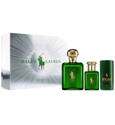 New Ralph Lauren Men's 3-Pc. Polo Green Eau de Toilette Gift Set 